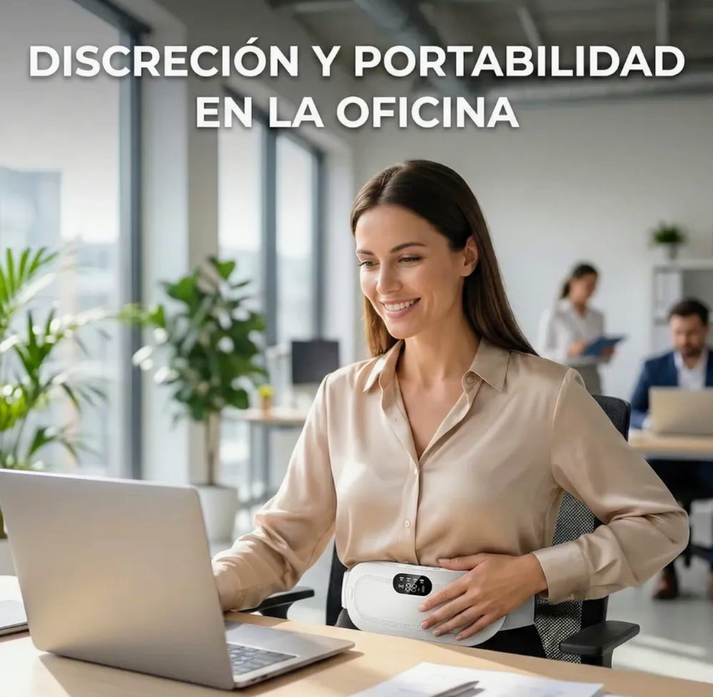 💖 Cinturón Térmico Recargable USB – Calor y Vibración