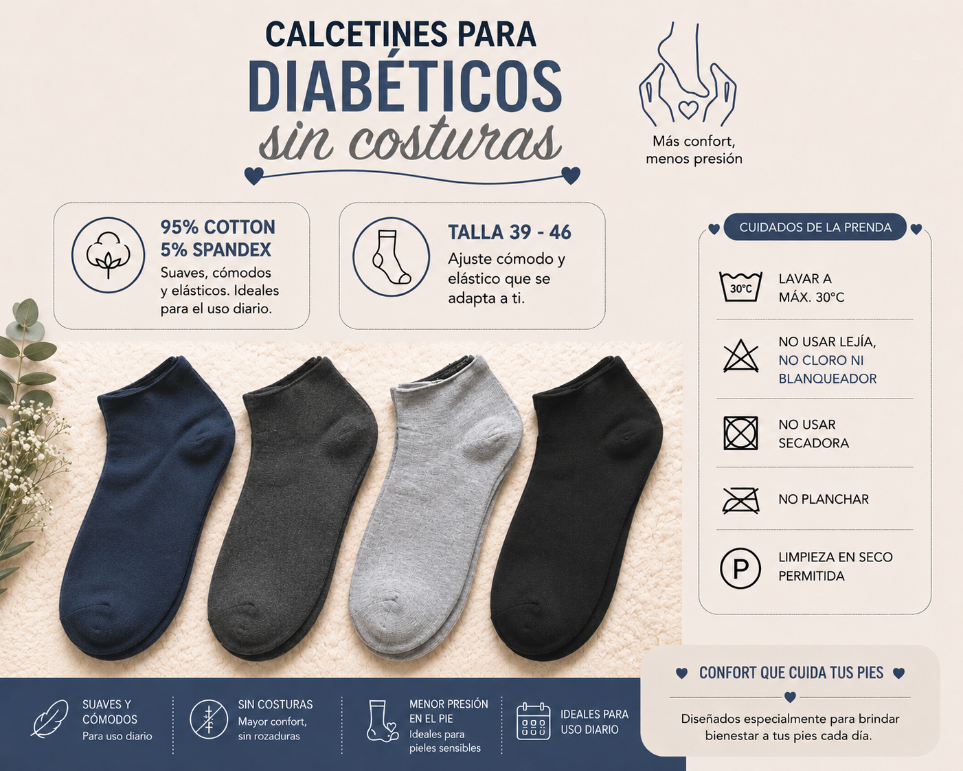 Calcetines para diabéticos