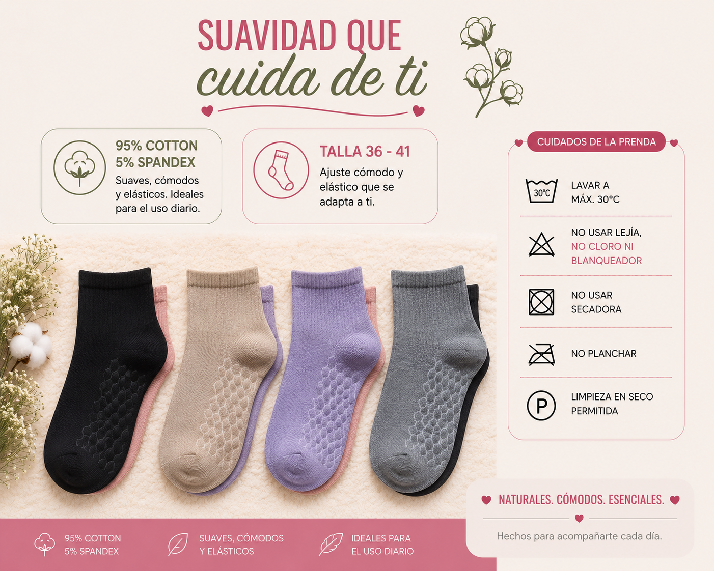 Calcetines 100% bambú