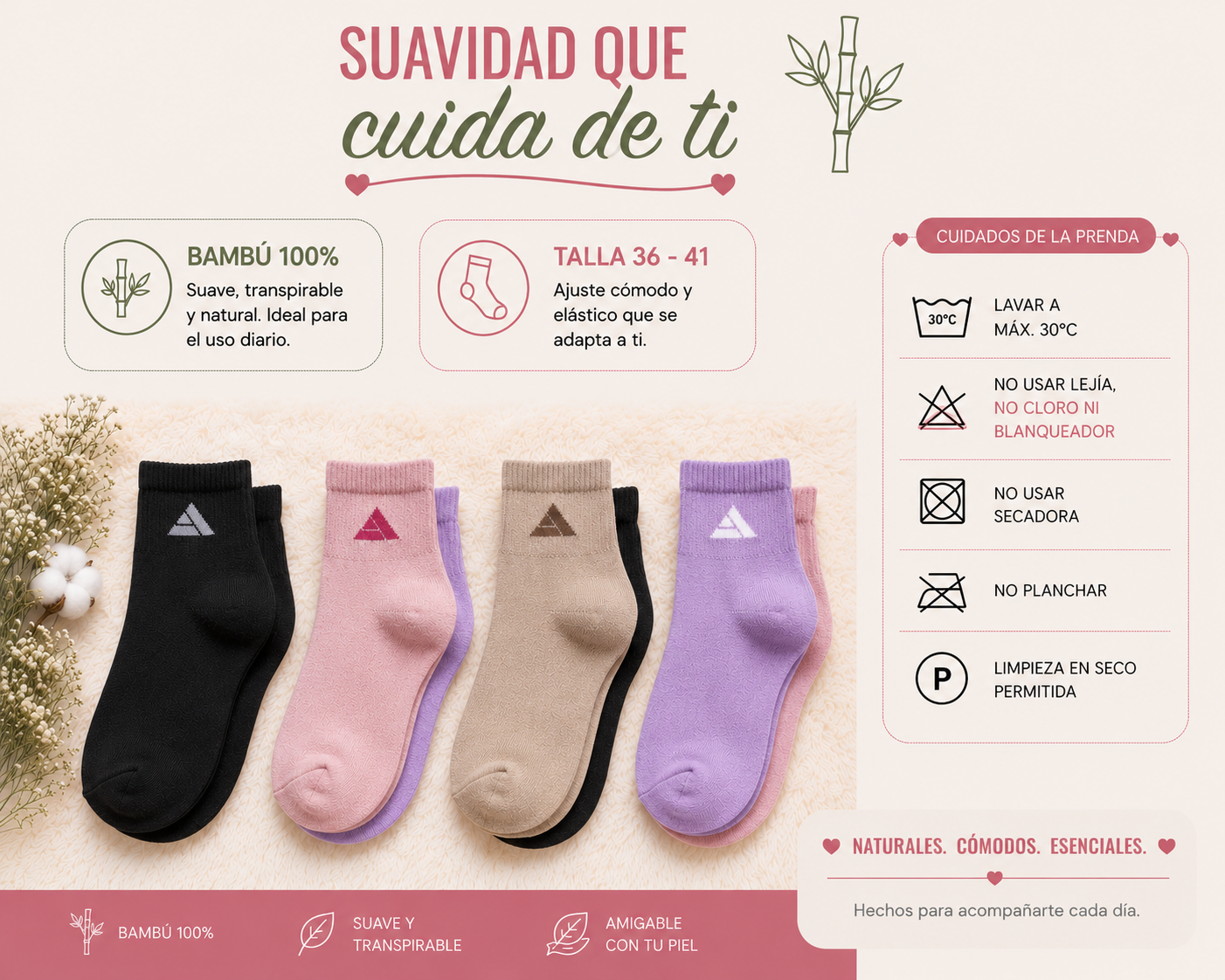 Calcetines 100% bambú